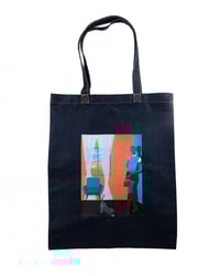 "Me And My Shadow" Denim Tote Bag