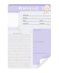 Image 2 of Adorable purple cloud themed note pads