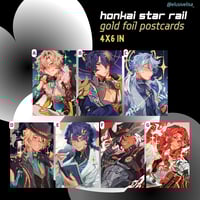 Image 1 of Honkai Star Rail Gold Foil Postcards