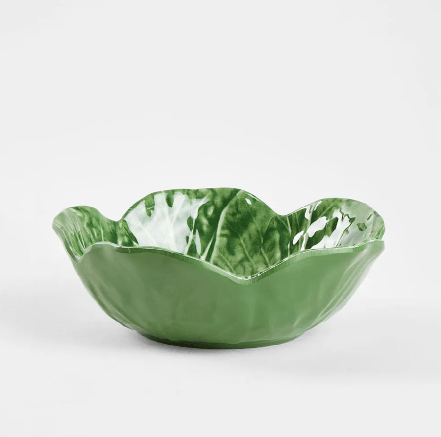 Image of Melamine Cabbage Small Serving Bowl Green