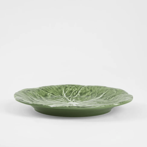 Image of Melamine Cabbage Salad Plate Green 