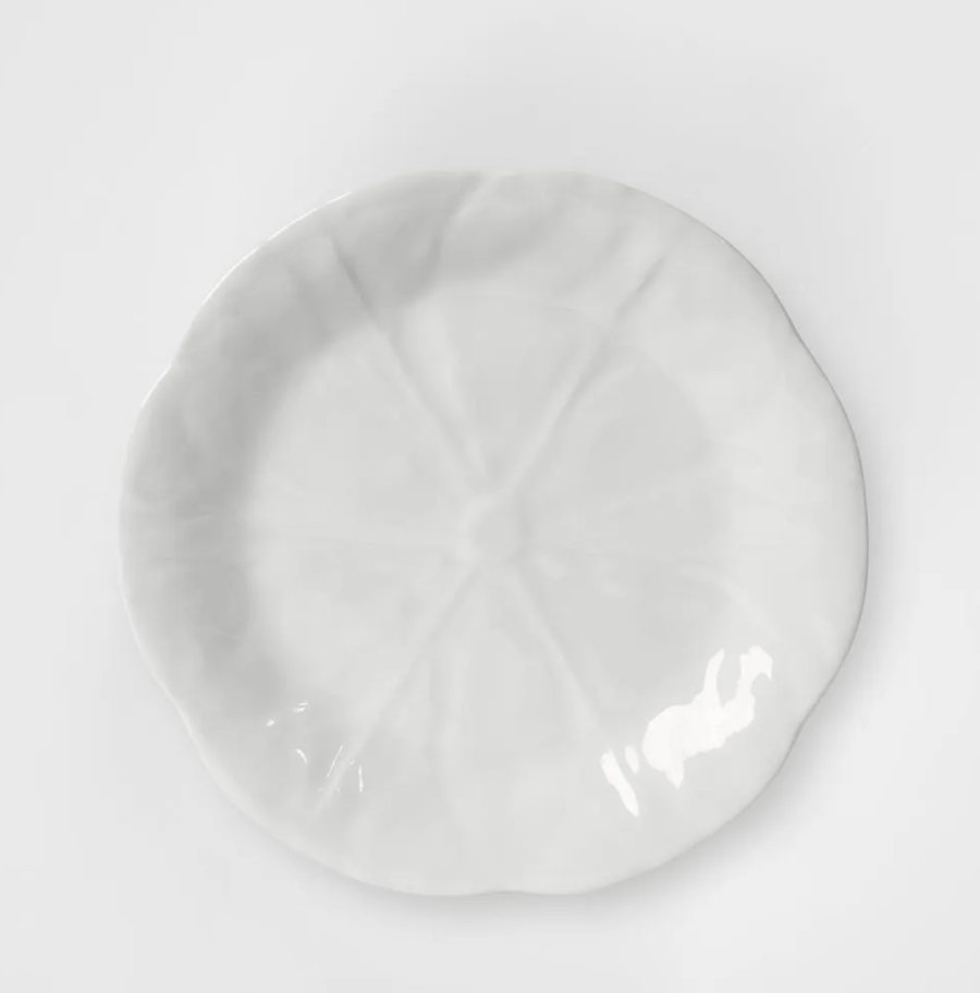 Image of Melamine Cabbage Salad Plate White 