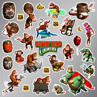 Image 1 of Donkey Kong Country Magnet Set (29 Pieces)