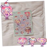 Image 4 of Sweets Trio Sticker Sheet