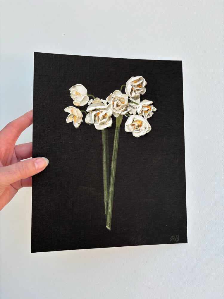 Image of BRIDAL CROWN ON WARM BLACK - GICLÉE PRINT
