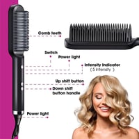 Image 2 of Mini hair straightening brush hot comb