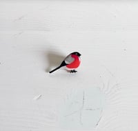 Image 1 of Bullfinch - Birds from UK - Handmade Pin 