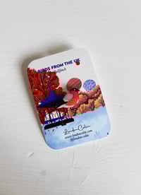 Image 2 of Bullfinch - Birds from UK - Handmade Pin 