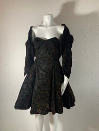 Image 2 of Masquerade Velvet Dress And Bolero Set