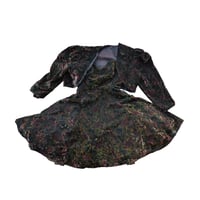 Image 1 of Masquerade Velvet Dress And Bolero Set