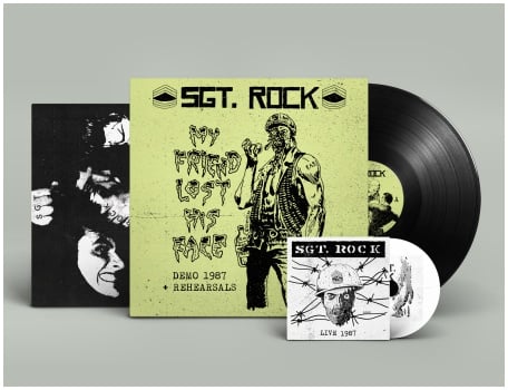 SGT. ROCK - My friend lost his face Demo 1987 + rehearsals  LP+CD 