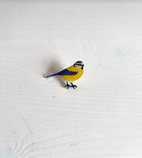 Image 1 of Bluetit - Birds from UK - Handmade Pin Resin.