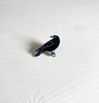 Image 1 of Crow - Birds from UK - Handmade Pin Resin.
