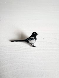 Image 1 of Magpie - Birds from UK - Handmade Pin Resin.