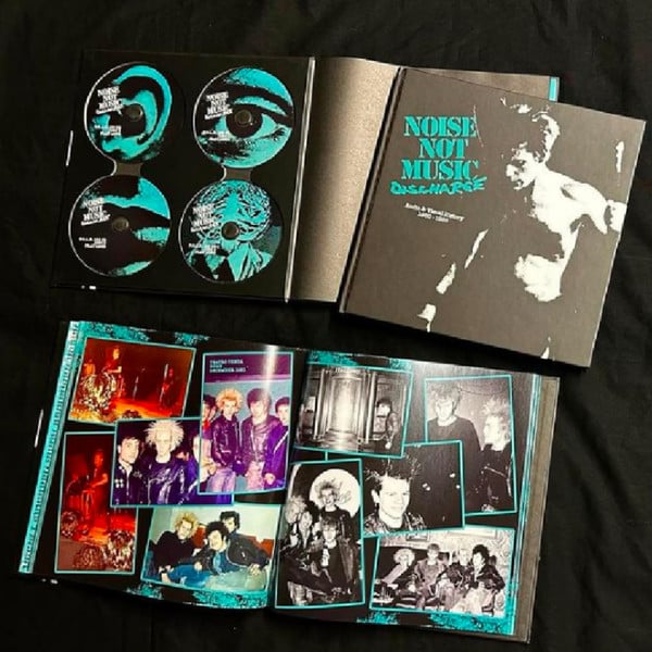 DISCHARGE "Noise not music" 11"x11" BOOK (100 pages) 4 x CDs 