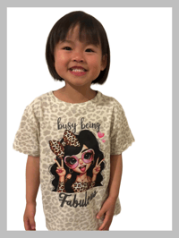 Image 2 of NEW!!! Fabulous Tee - Kids Youth Teen Girls Cool Pretty Leopard Print Bling T-shirt