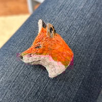 Image 1 of Matilda Fox Hand Embroidered Brooch