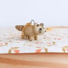 ✿ beige raccoon necklace ✿