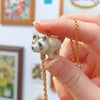 ✿ beige raccoon necklace ✿