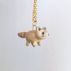 ✿ beige raccoon necklace ✿