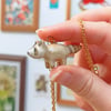 ✿ beige raccoon necklace ✿