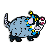 Image 1 of Burger the Sad Clown Possum Hard Enamel Pin