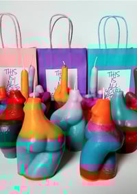 Image 3 of RAINBOW 🌈  MIDDLE FINGER CANDLE 