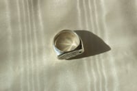Image 2 of Silver Ant Signet Ring with Green Onyx