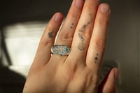 Image 4 of Silver Ant Signet Ring with Green Onyx