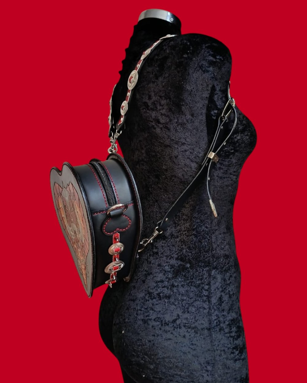 READY TO SHIP FANGS & LEATHER. BAG/ BACKPACK