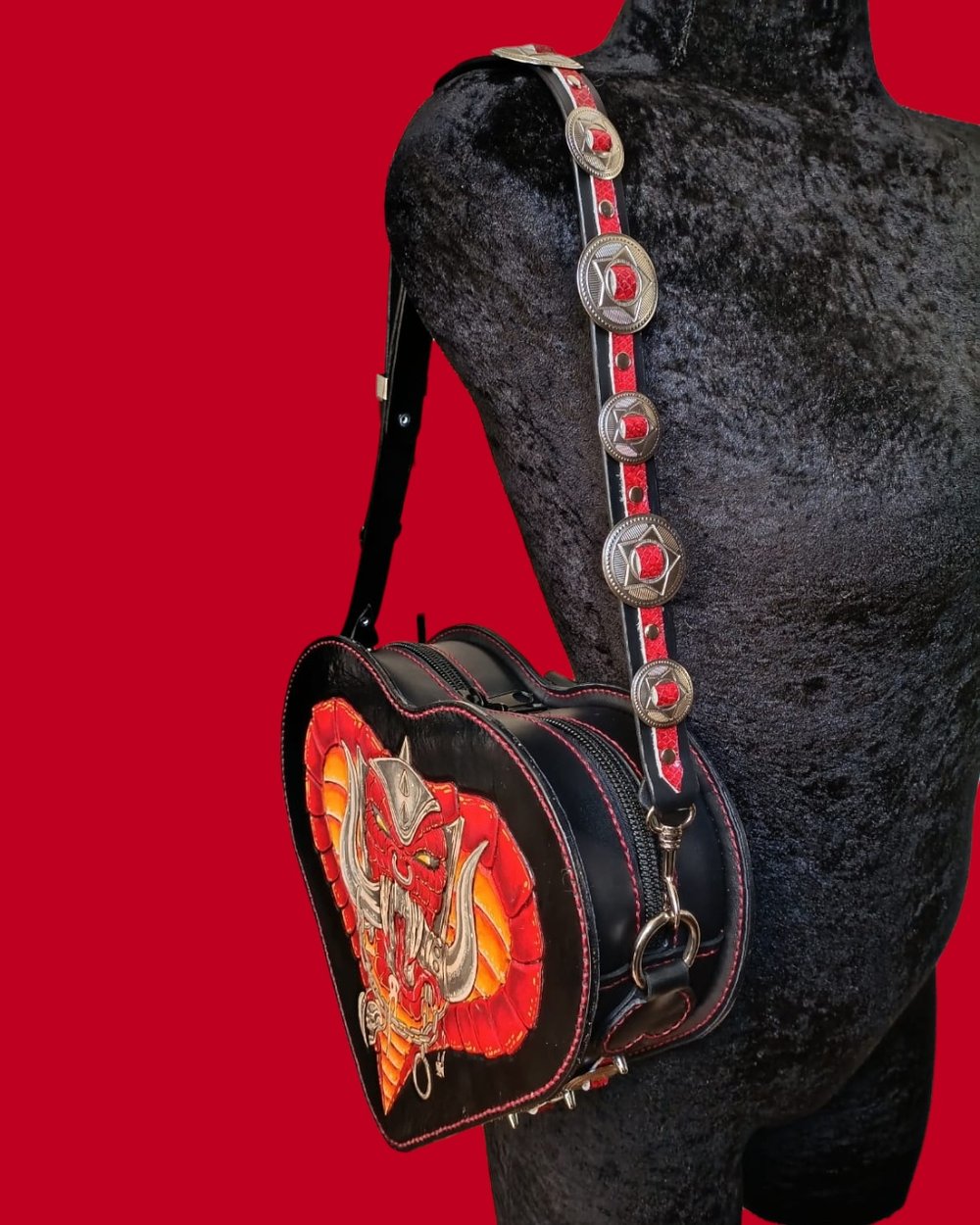 READY TO SHIP FANGS & LEATHER. BAG/ BACKPACK