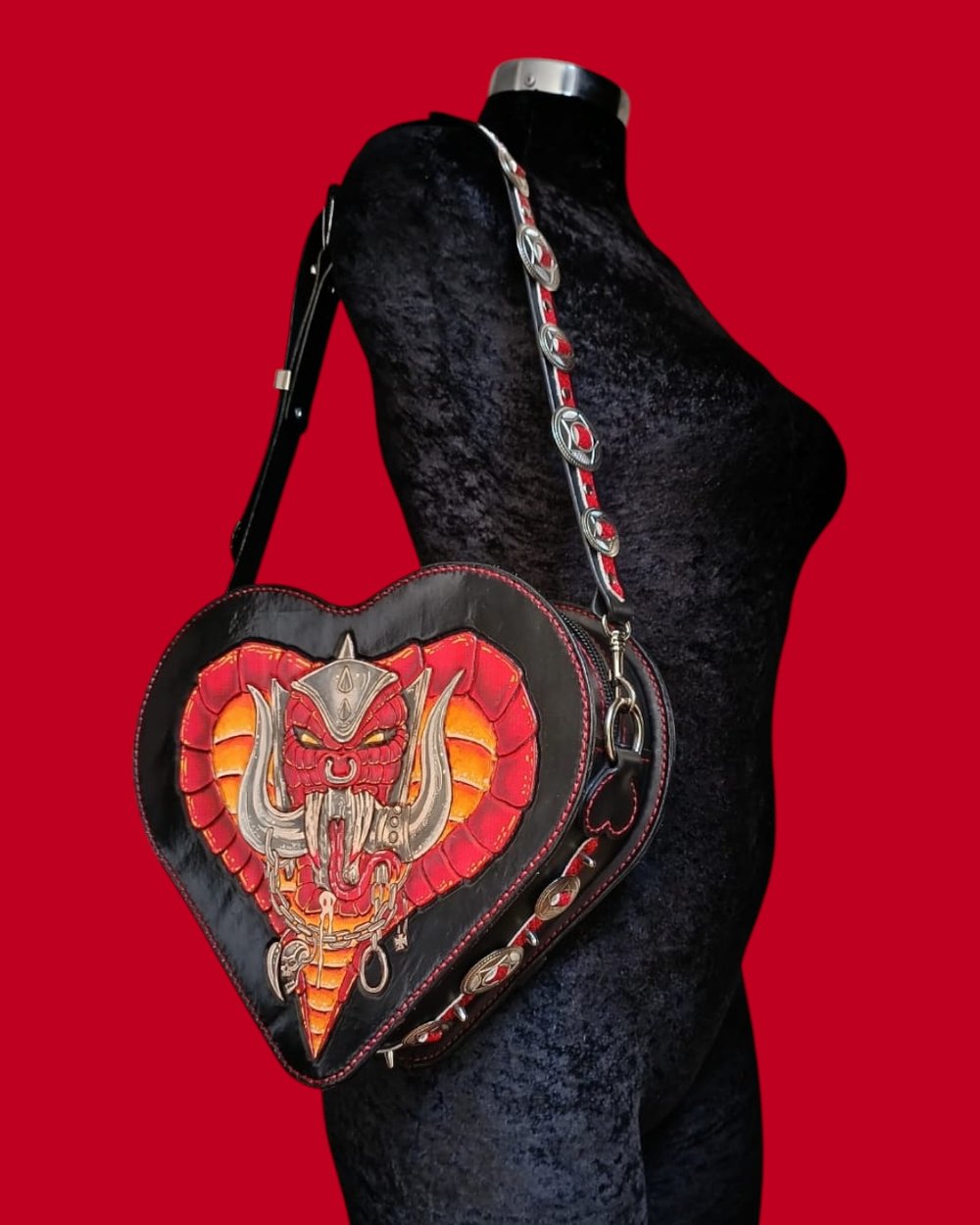 READY TO SHIP FANGS & LEATHER. BAG/ BACKPACK