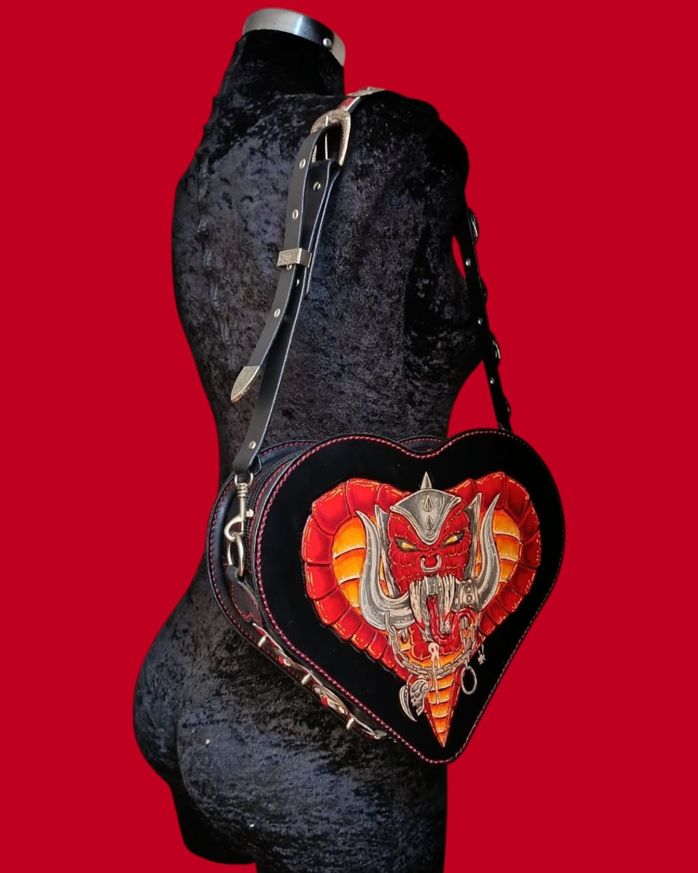 READY TO SHIP FANGS & LEATHER. BAG/ BACKPACK