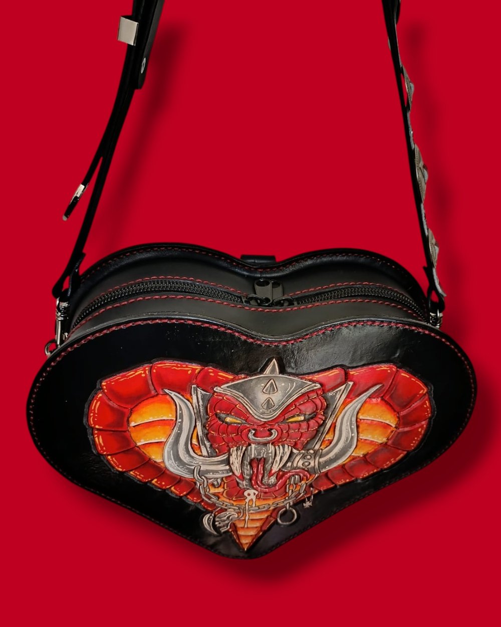 READY TO SHIP FANGS & LEATHER. BAG/ BACKPACK