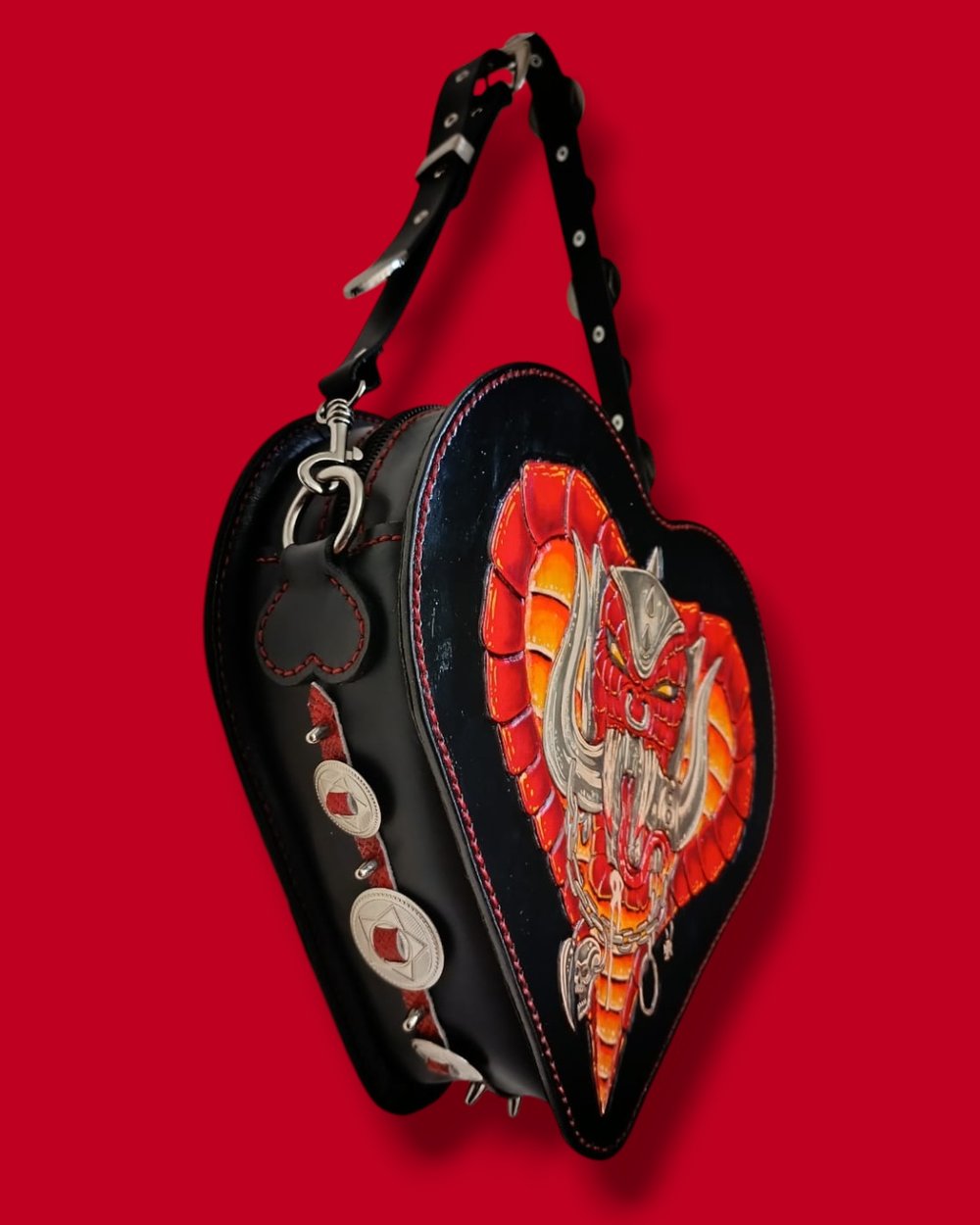 READY TO SHIP FANGS & LEATHER. BAG/ BACKPACK