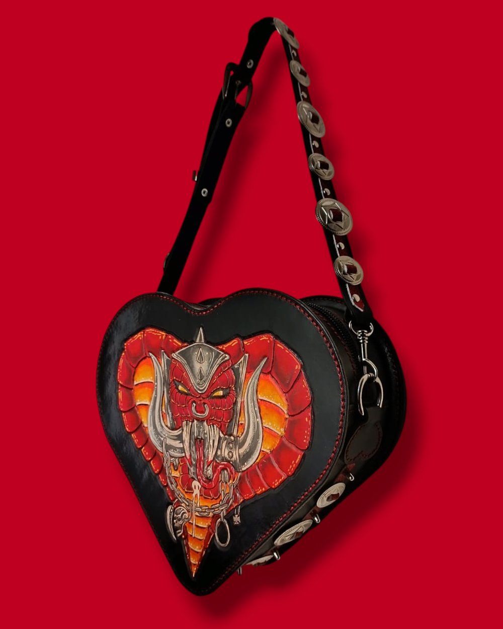 READY TO SHIP FANGS & LEATHER. BAG/ BACKPACK