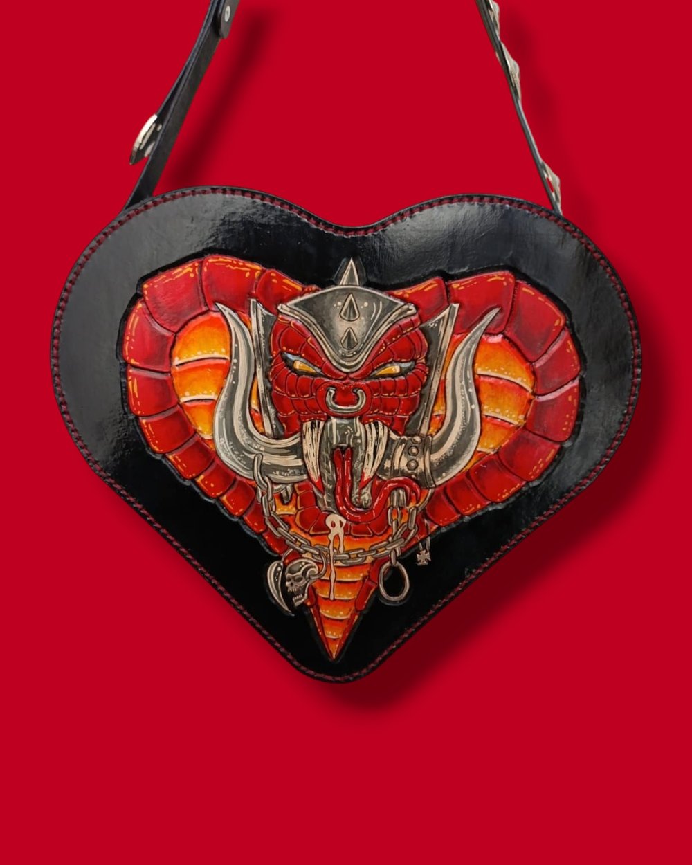 READY TO SHIP FANGS & LEATHER. BAG/ BACKPACK