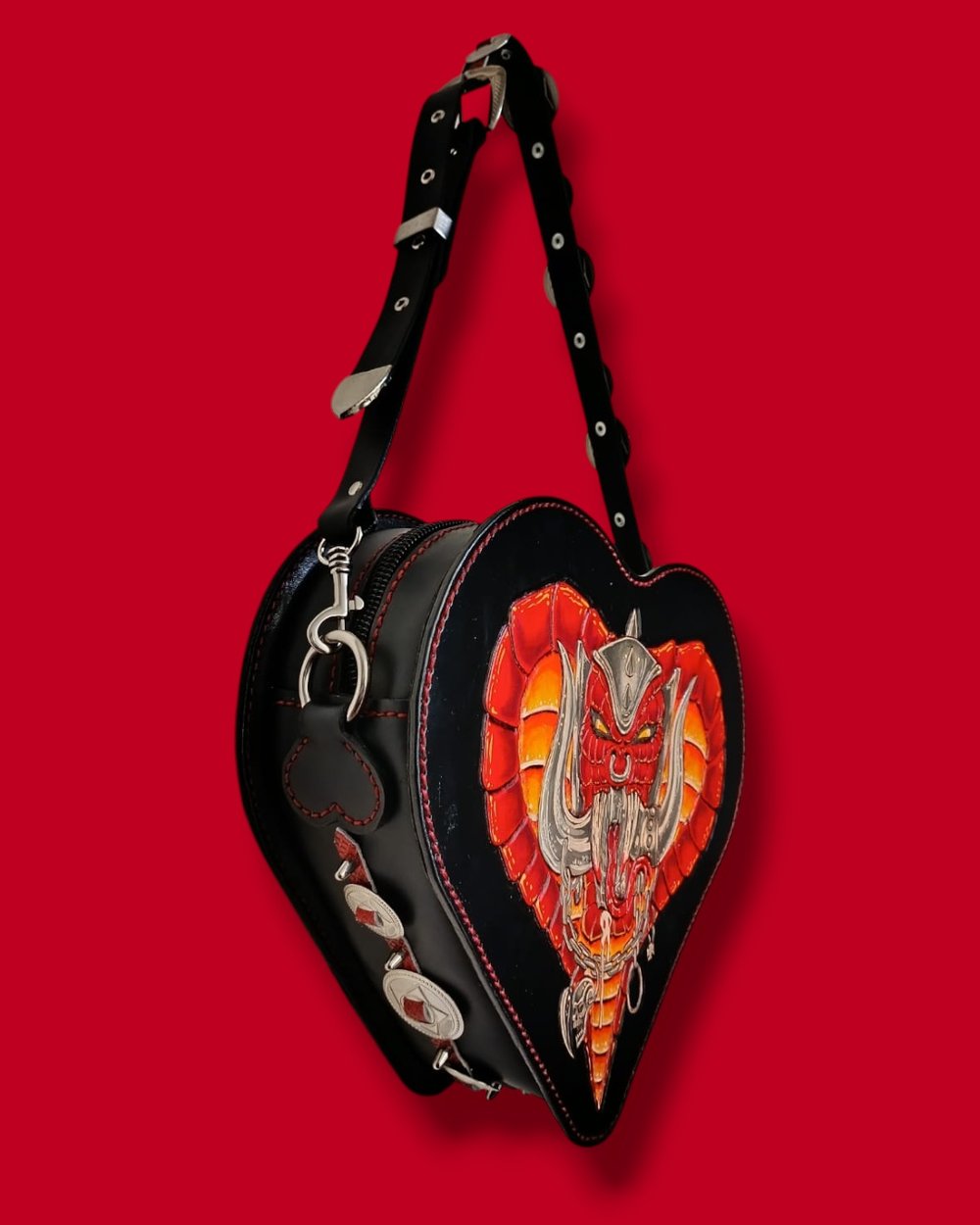 READY TO SHIP FANGS & LEATHER. BAG/ BACKPACK