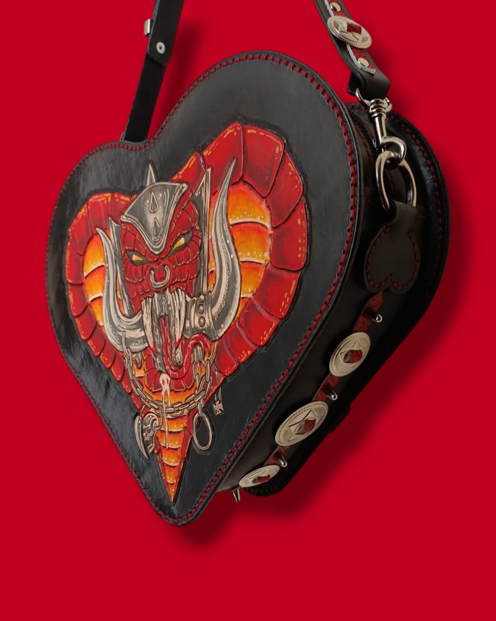 READY TO SHIP FANGS & LEATHER. BAG/ BACKPACK