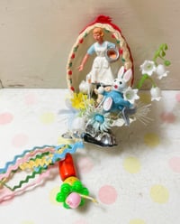 Vintage Easter Egg Goose Lady Clip Ornament