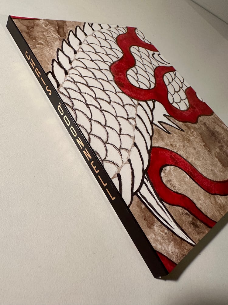 Image of White dragon fold out book.