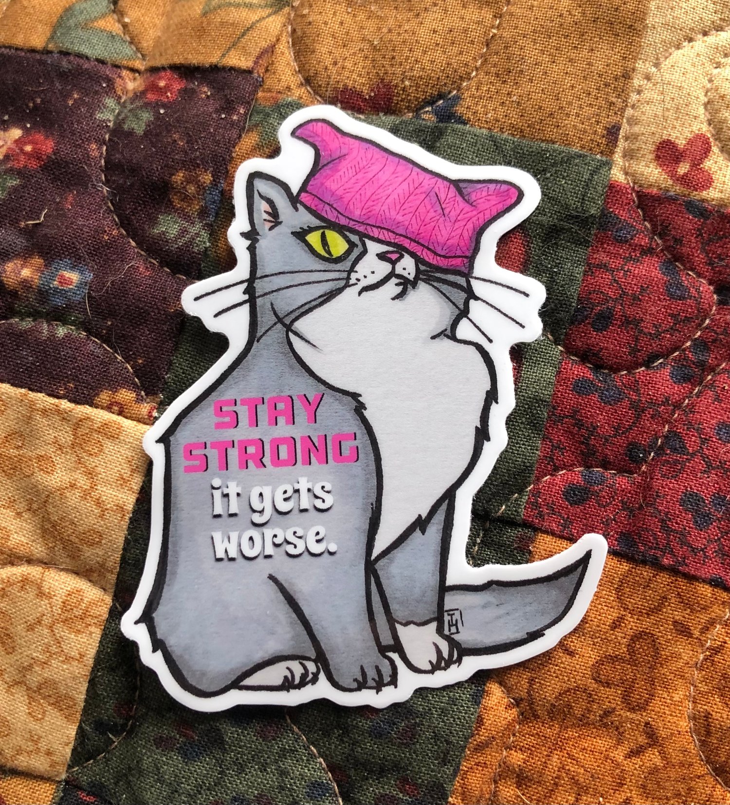 Pussy hat female rage decal