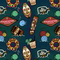 Image 3 of FOUNDATION TIKI BAR Milwaukee 100% Cotton Button-Up Aloha Shirt
