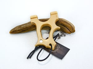 Image of Wooden Slingshot, Hooligan Frame, Birchwood Sling Shot, Wood Catapult, Right or Left Hand