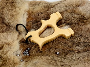 Image of Wooden Slingshot, Hooligan Frame, Birchwood Sling Shot, Wood Catapult, Right or Left Hand