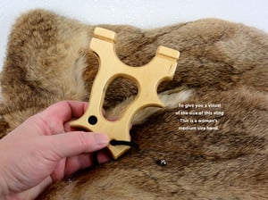 Image of Wooden Slingshot, Hooligan Frame, Birchwood Sling Shot, Wood Catapult, Right or Left Hand