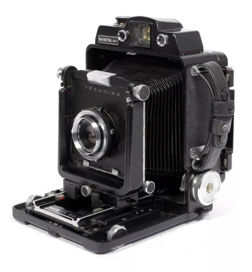 Image of Wista 45RF 4X5 Field camera with 150mm + 240mm Lenses + Holders + FRESNEL + FILM #5729