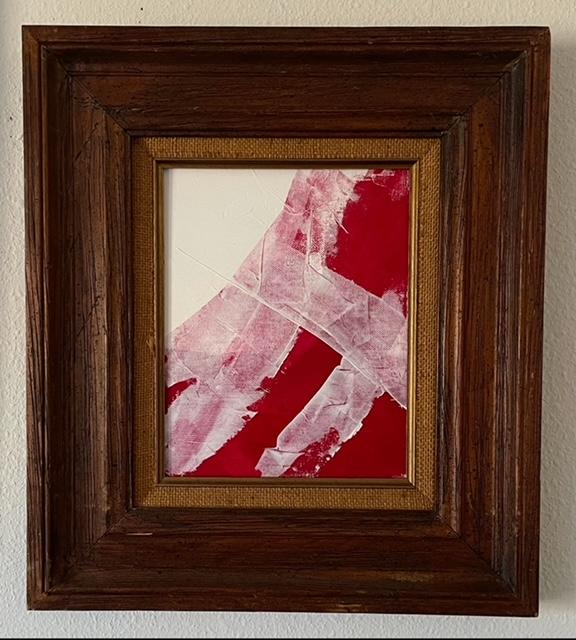 ORIGINAL RED PASSION Texture Abstract Painting is 8 x 10 on Canvas ...