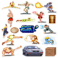 Image 1 of Street Fighter II: Champion Edition Sticker Set (17 Pieces)