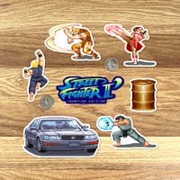 Image 2 of Street Fighter II: Champion Edition Sticker Set (17 Pieces)